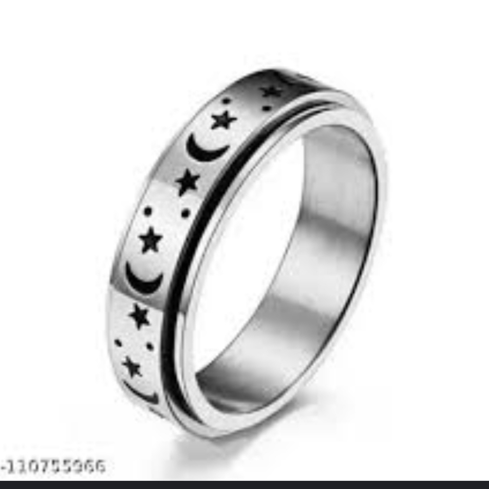 Men's FIDGET RING STAINLESS STEEL SPUNNING RING SIZE 10